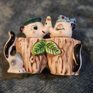 Vintage Elephant Salt And Pepper Holder